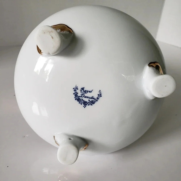 Vintage  Royal Danube Small Pitcher Floral with Gold Tim. - Picture 6 of 7